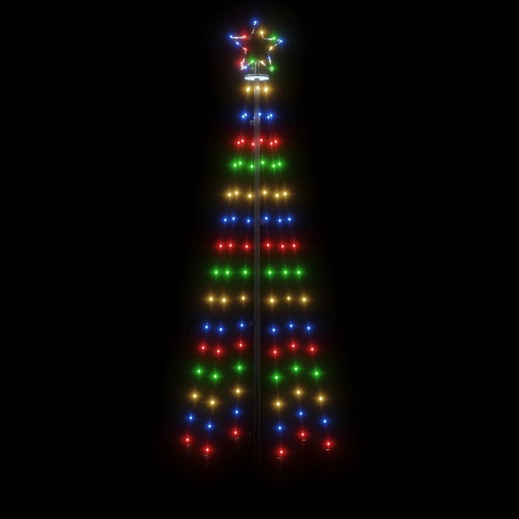 Brad de Crăciun conic, 108 LED-uri, multicolor, 70x180 cm