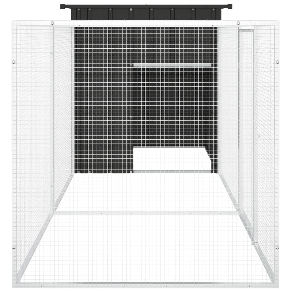 Coteț pentru păsări, antracit, 300x91x100 cm, oțel galvanizat