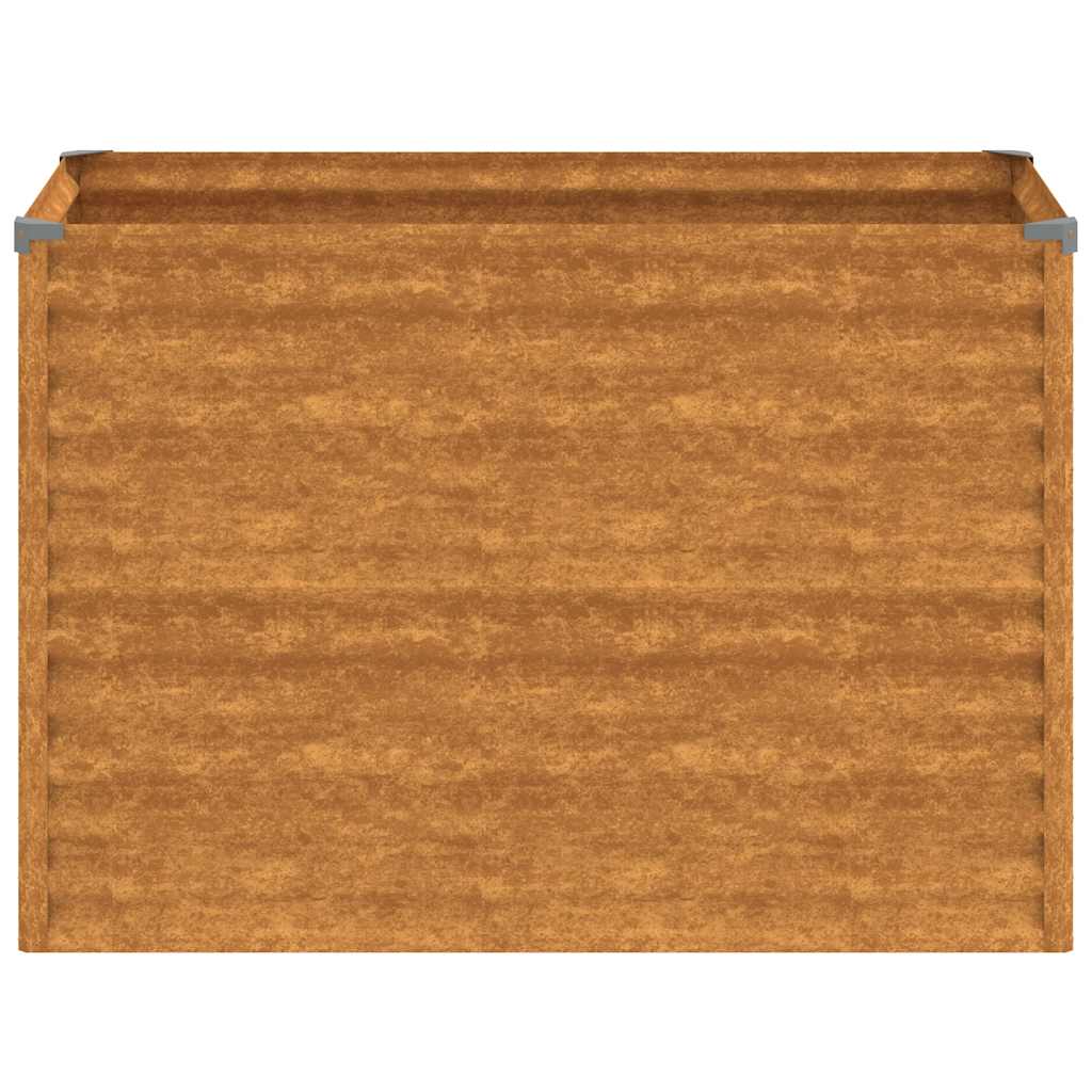 Pat de grădină înălțat 100x50x69 cm, oțel corten