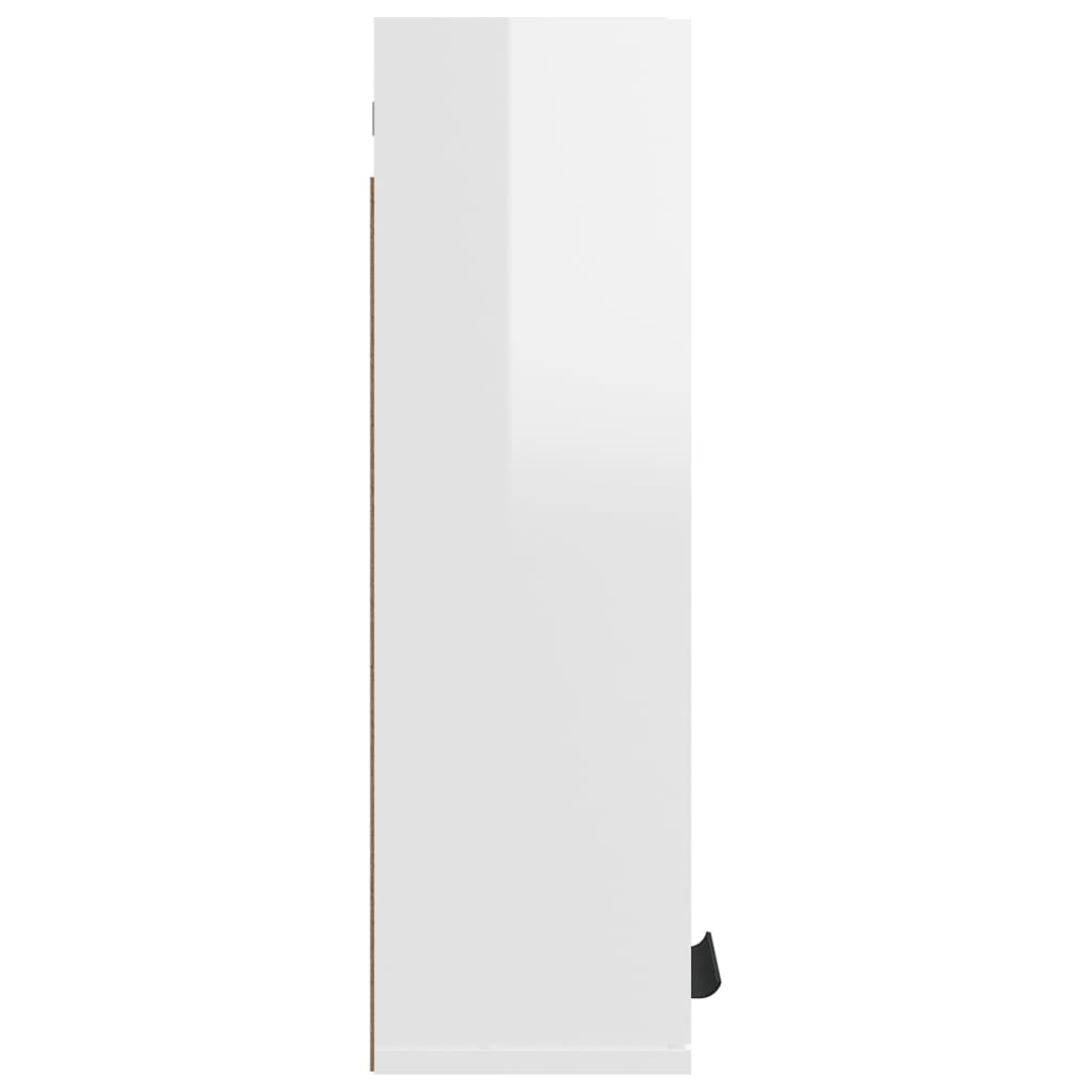 Dulap de baie montat pe perete, alb extralucios, 32x20x67 cm