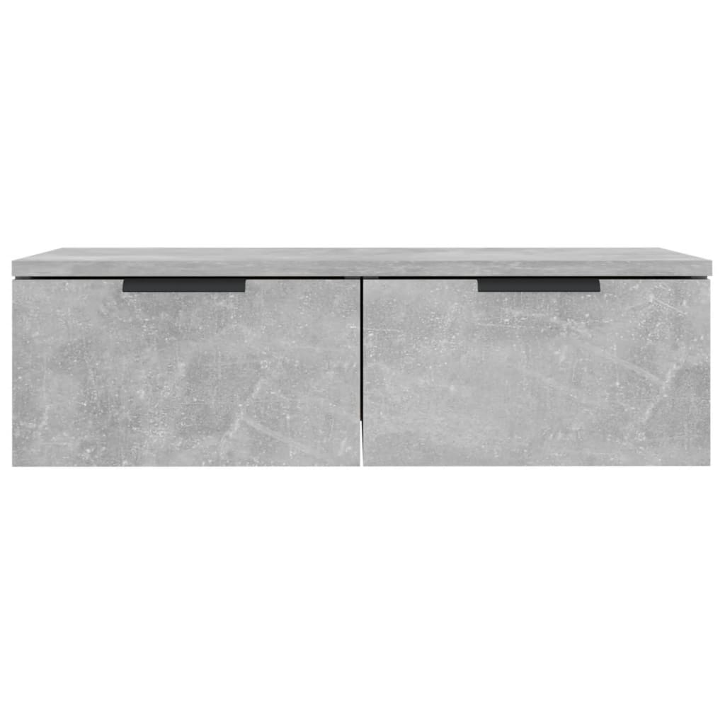 Dulap de perete, gri beton, 68x30x20 cm, lemn compozit