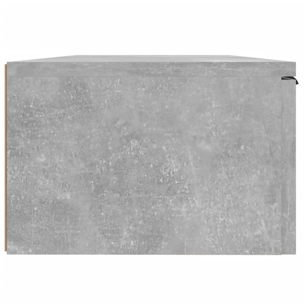 Dulap de perete, gri beton, 68x30x20 cm, lemn compozit