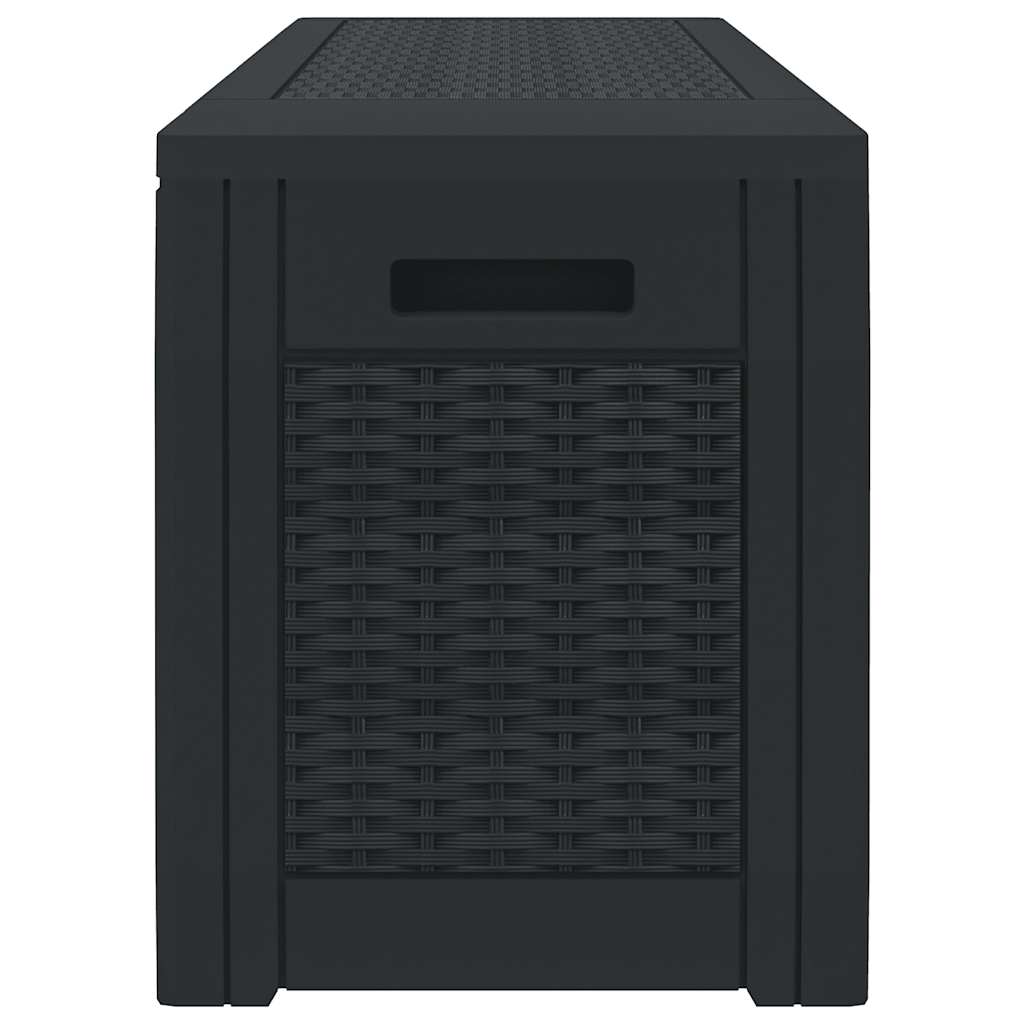 Ladă depozitare de grădină antracit 119x48x60 cm polipropilenă