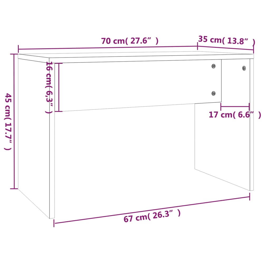 Set măsuță de toaletă, gri beton, 74,5x40x141 cm