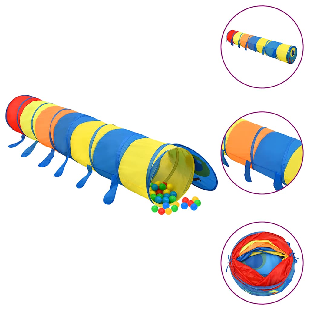 Tunel de joacă pentru copii, multicolor, 245 cm, poliester