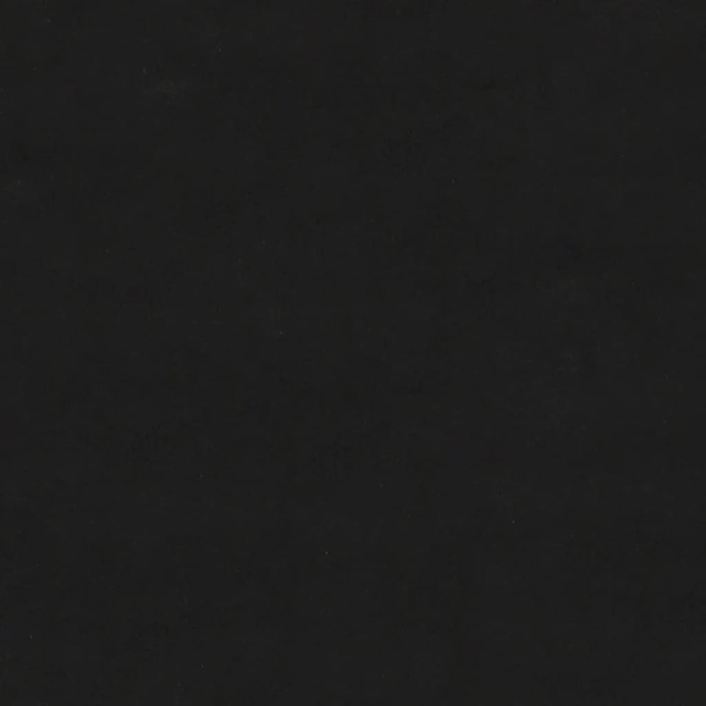 Scaune de bucătărie pivotante, 2 buc., negru, catifea