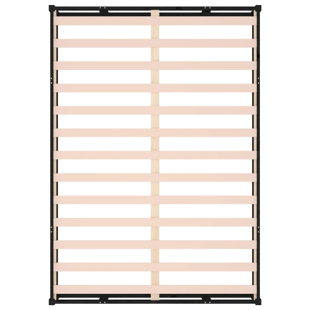 Cadru de pat, negru, 160x200 cm, lemn masiv