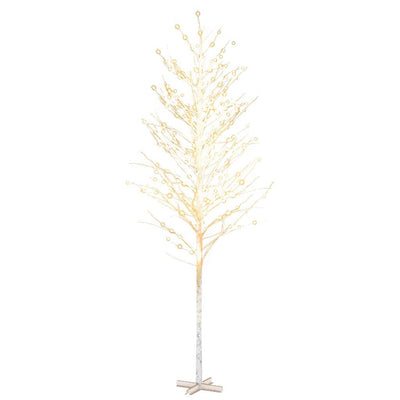 Mesteacăn cu LED, alb, 672 LED-uri alb calde, 400 cm