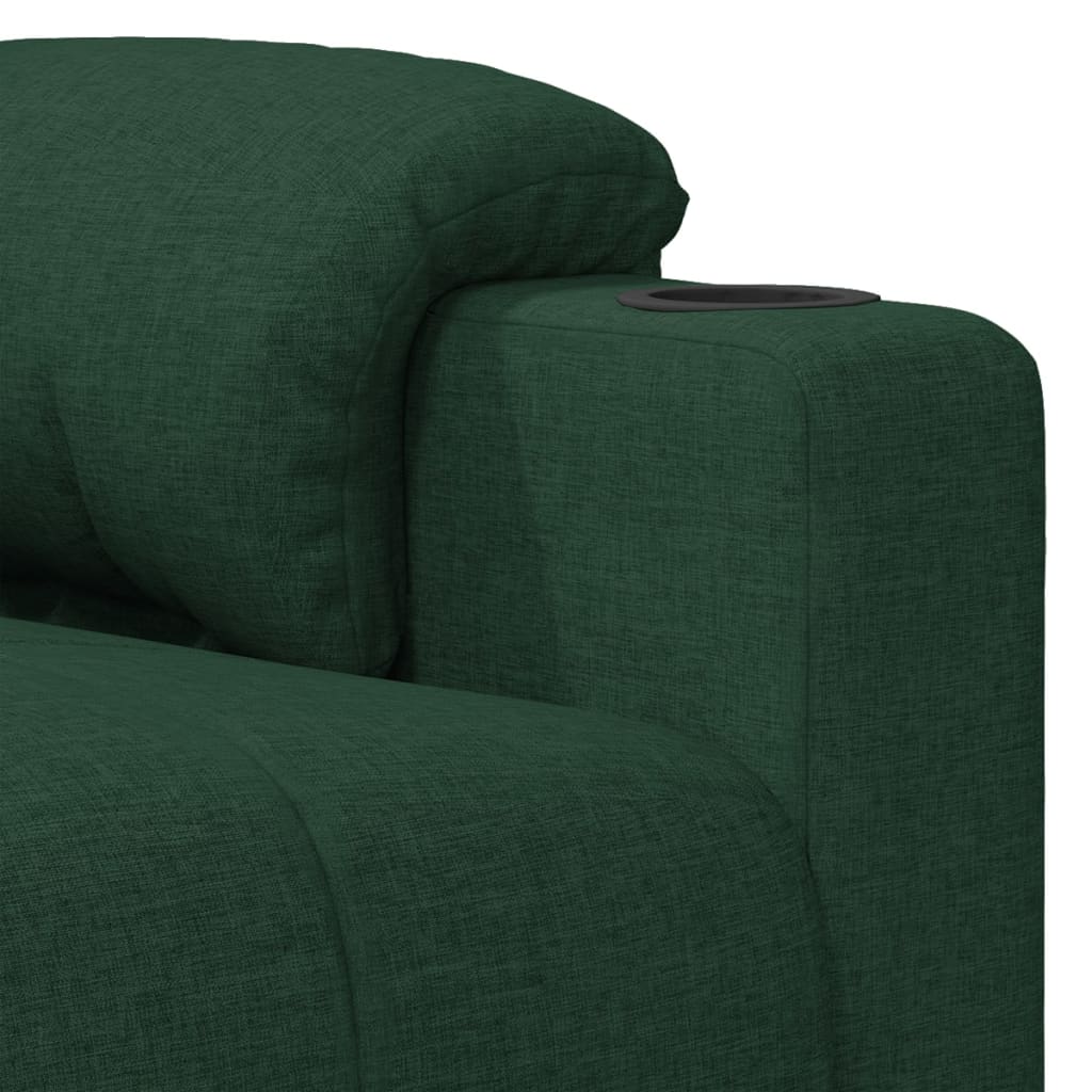 Fotoliu rabatabil, verde închis, material textil