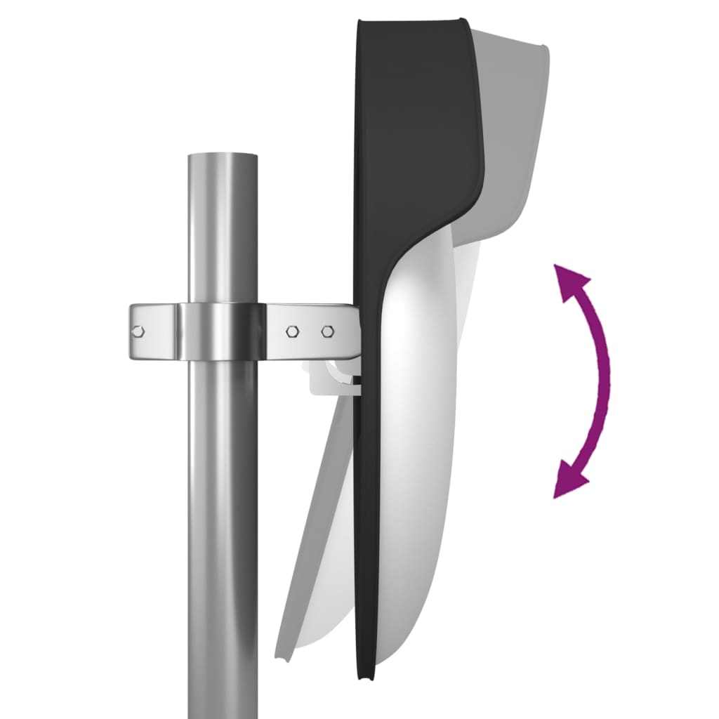 Oglindă convexă de exterior, neagră, Ø45 cm, policarbonat