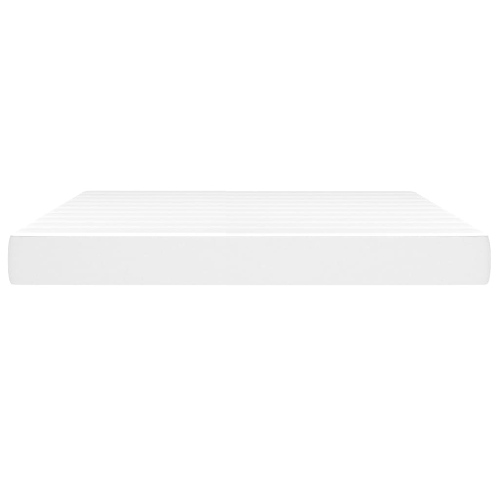 Saltea cu arcuri buzunar, fermitate medie, alb, 180x200x20 cm, piele ecologică