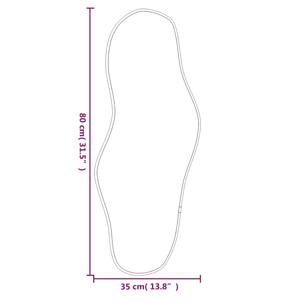 Oglindă de perete, auriu, 80x35 cm