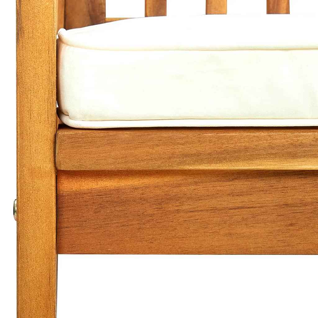 Scaune de grădină cu perne, 4 buc., lemn masiv de acacia