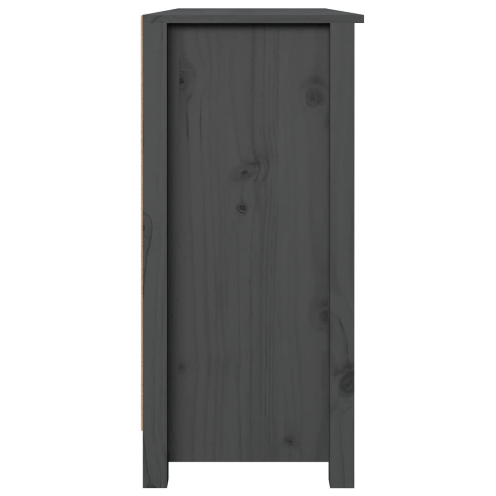 Servantă, gri, 100x35x74 cm, lemn masiv de pin