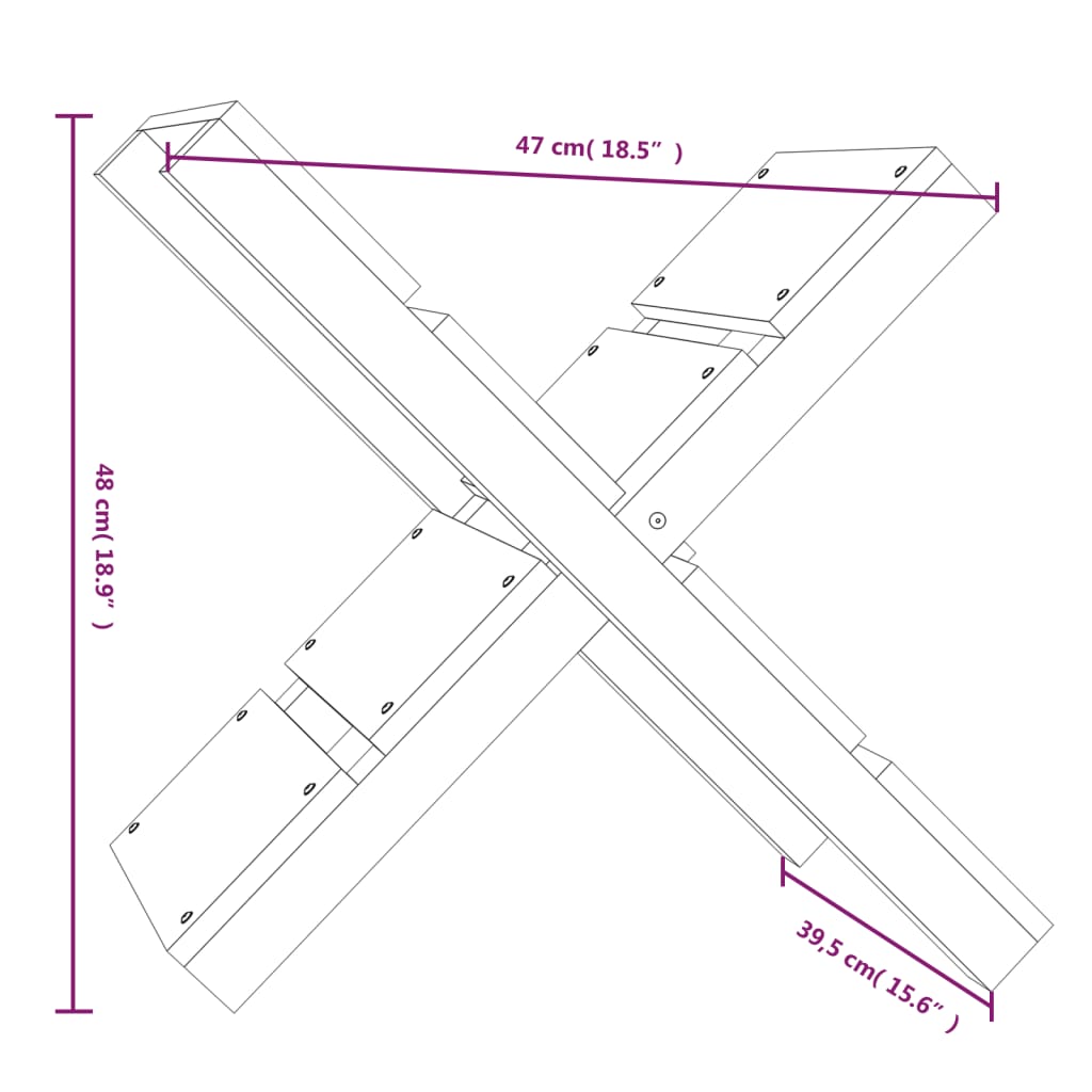 Suport pentru bușteni alb 47x39,5x48 cm lemn masiv de pin