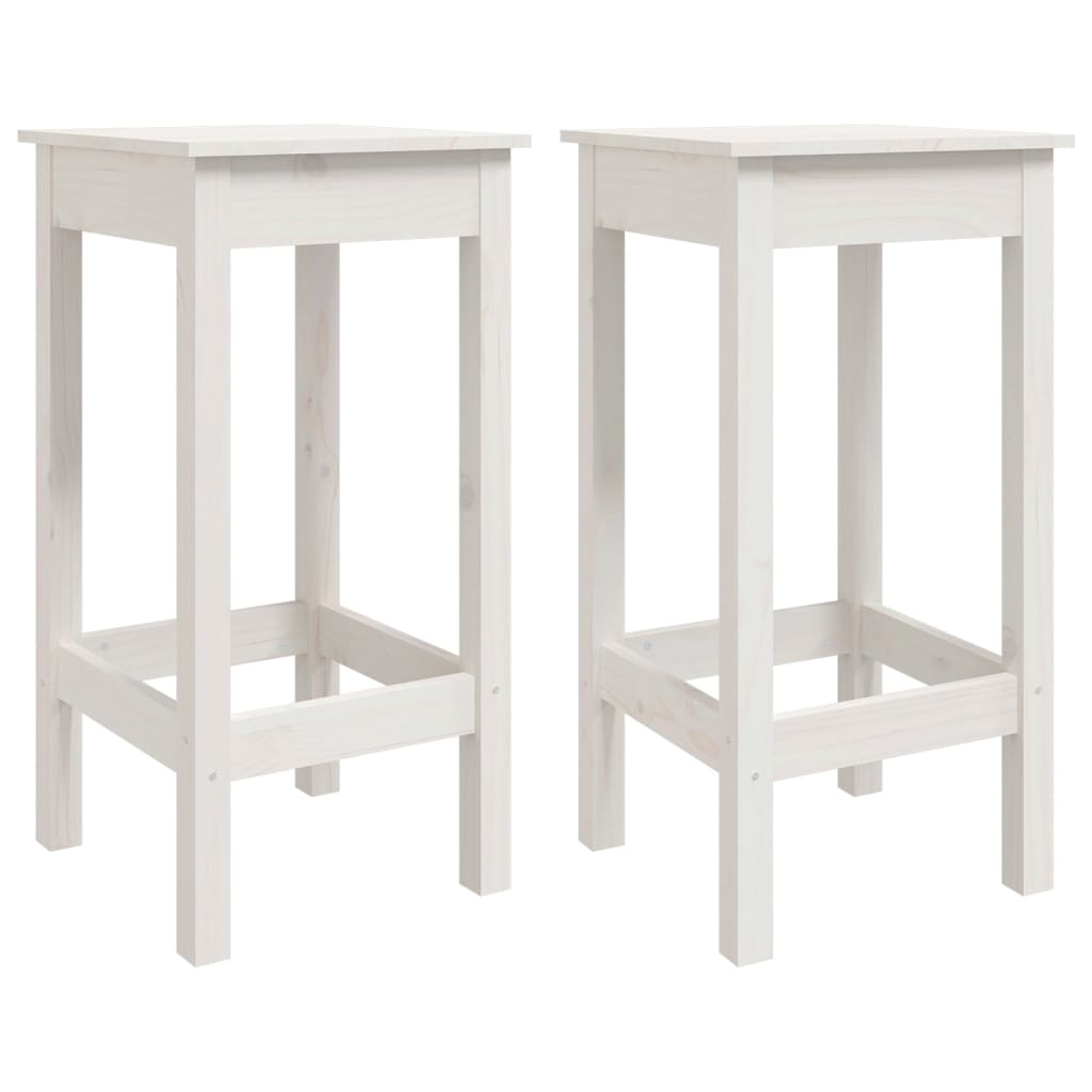 Set mobilier de bar, 3 piese, alb, lemn masiv de pin