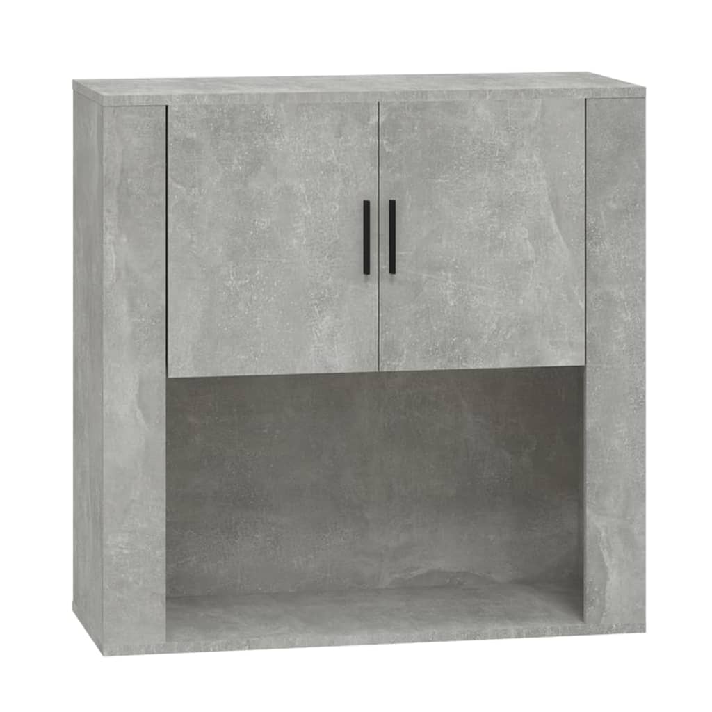 Dulap de perete, gri beton, 80x33x80 cm, lemn prelucrat