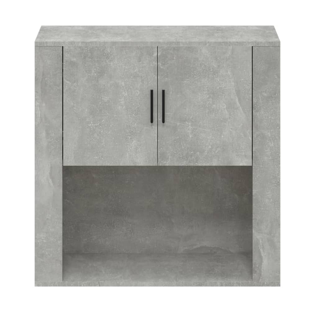 Dulap de perete, gri beton, 80x33x80 cm, lemn prelucrat