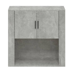 Dulap de perete, gri beton, 80x33x80 cm, lemn prelucrat