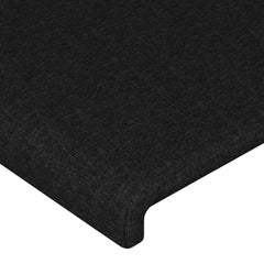 Tăblii de pat, 2 buc, negru, 80x5x78/88 cm, textil