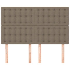 Tăblii de pat, 4 buc, gri taupe, 72x5x78/88 cm, textil