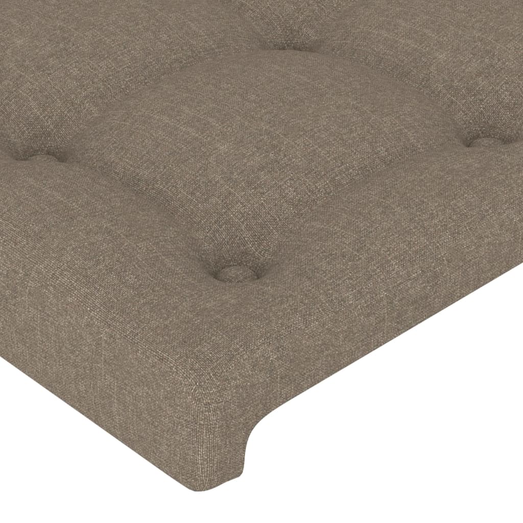 Tăblii de pat, 4 buc, gri taupe, 72x5x78/88 cm, textil