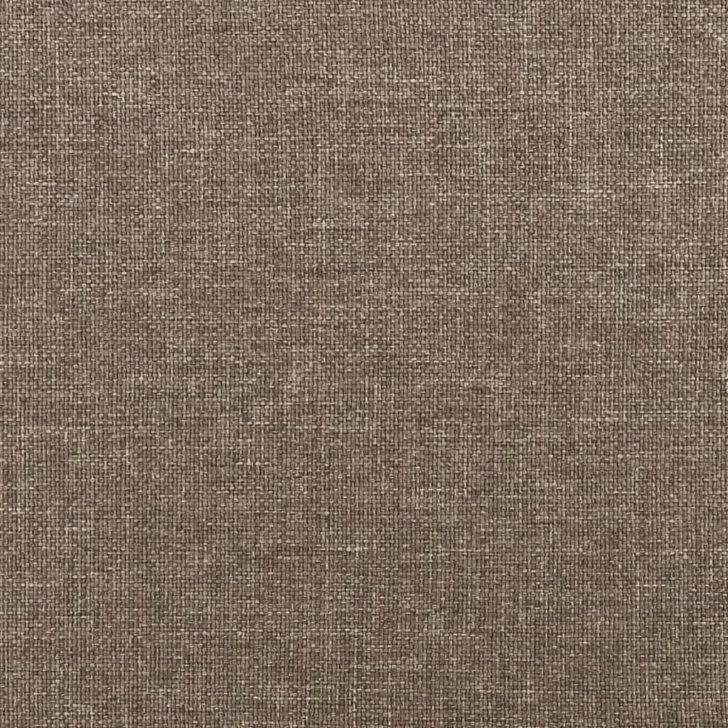 Tăblie de pat cu aripioare gri taupe 203x23x118/128 cm textil