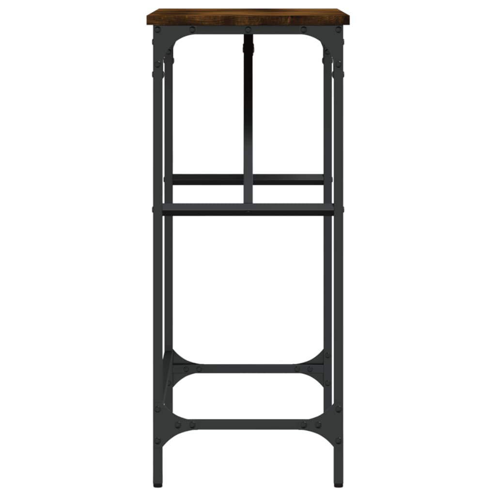 Măsuță consolă, stejar fumuriu, 75x32x75 cm, lemn prelucrat