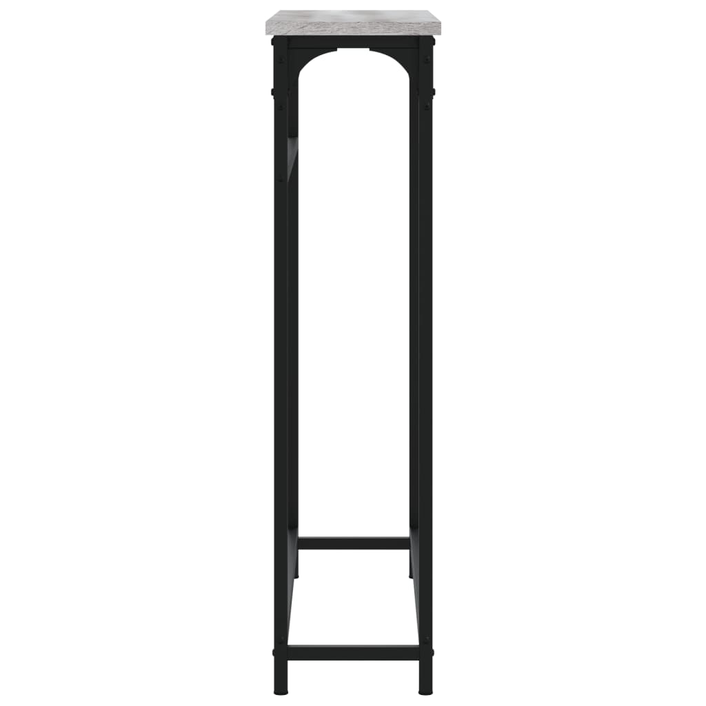 Măsuță consolă, gri sonoma, 75x19,5x75 cm, lemn prelucrat