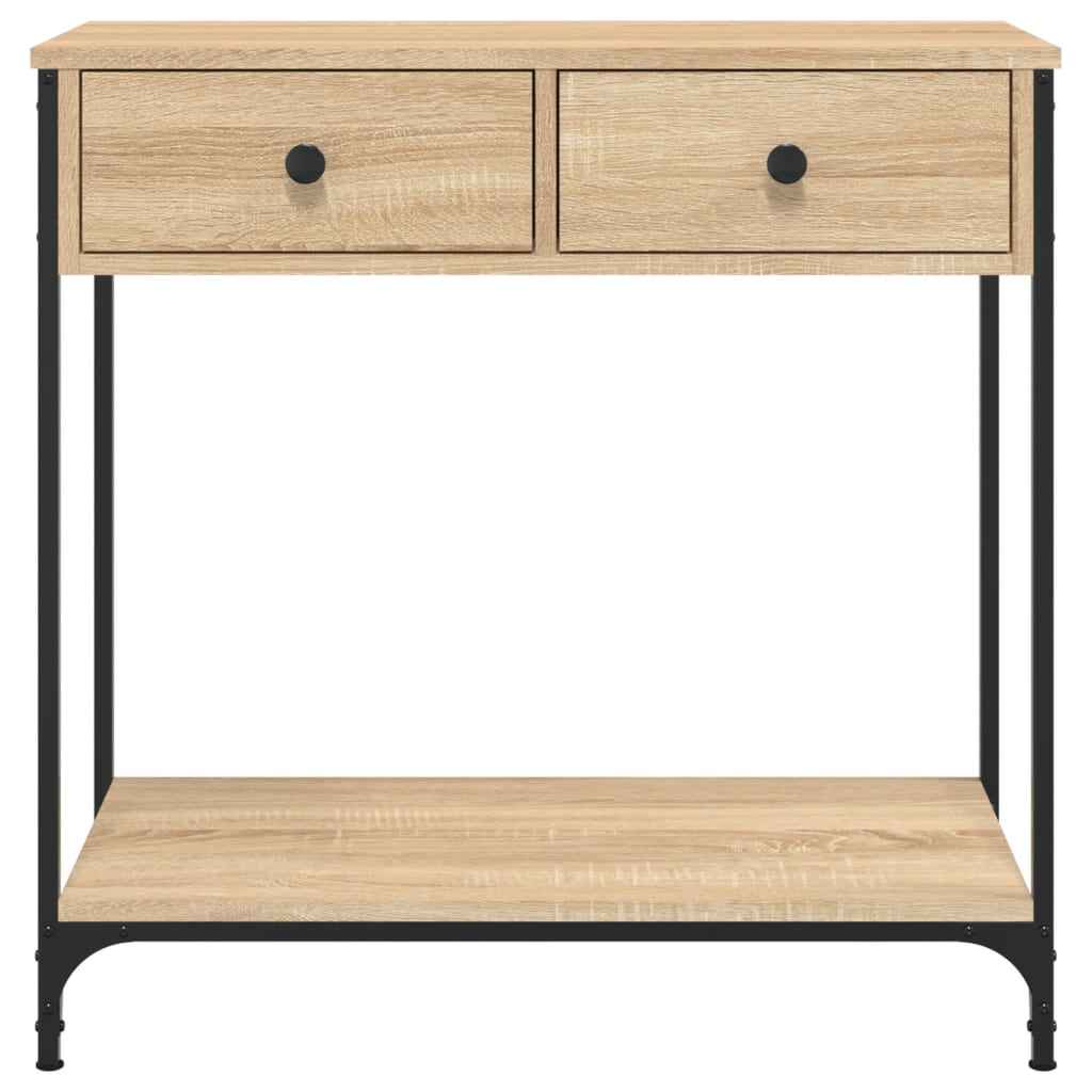 Masă consolă, stejar sonoma, 75x34,5x75 cm, lemn prelucrat