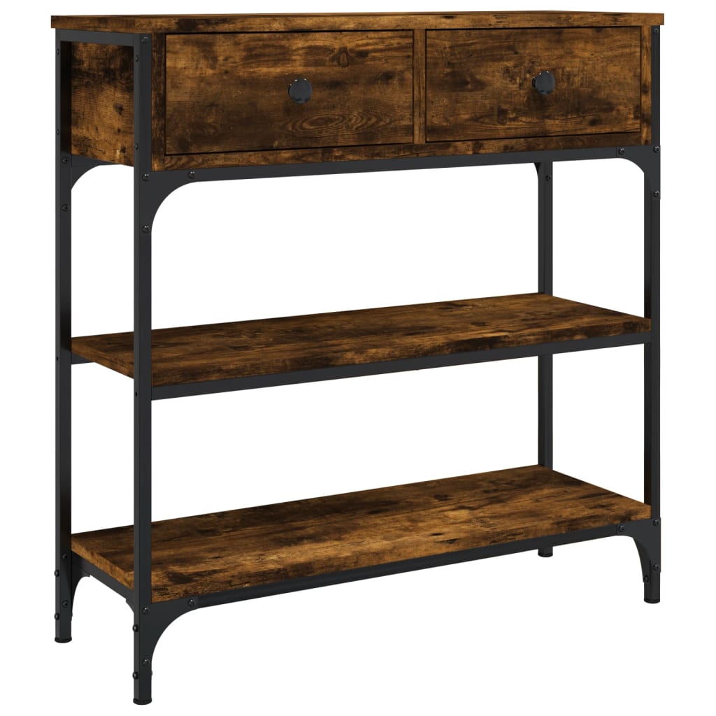 Măsuță consolă, stejar fumuriu, 72,5x25x75 cm, lemn prelucrat