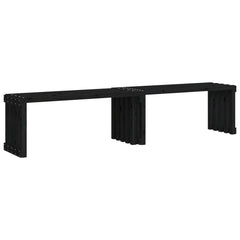 Bancă grădină extensibilă negru 212,5x40,5x45 cm lemn masiv pin