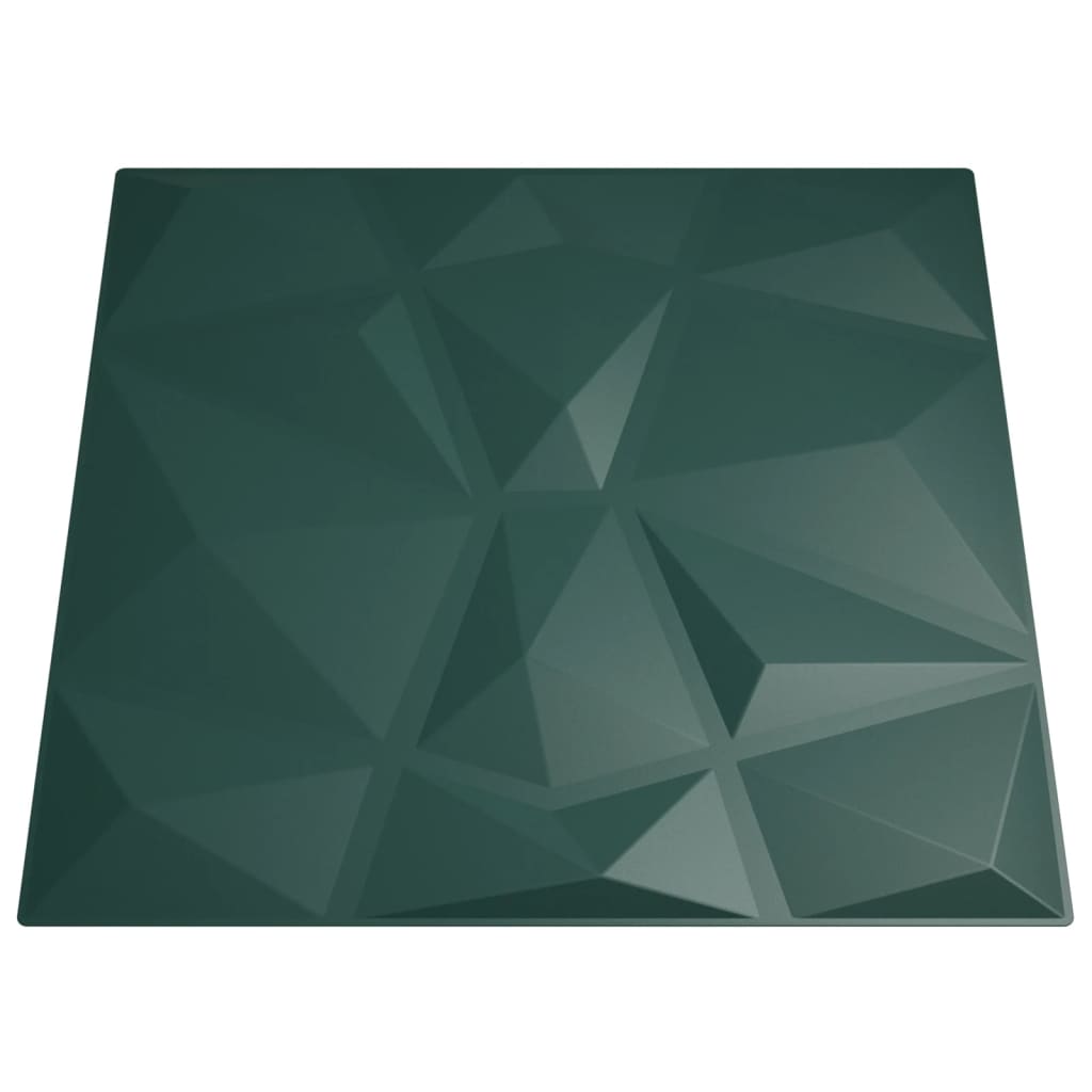 Panouri de perete 24 buc. verde 50x50 cm XPS 6 m² diamant