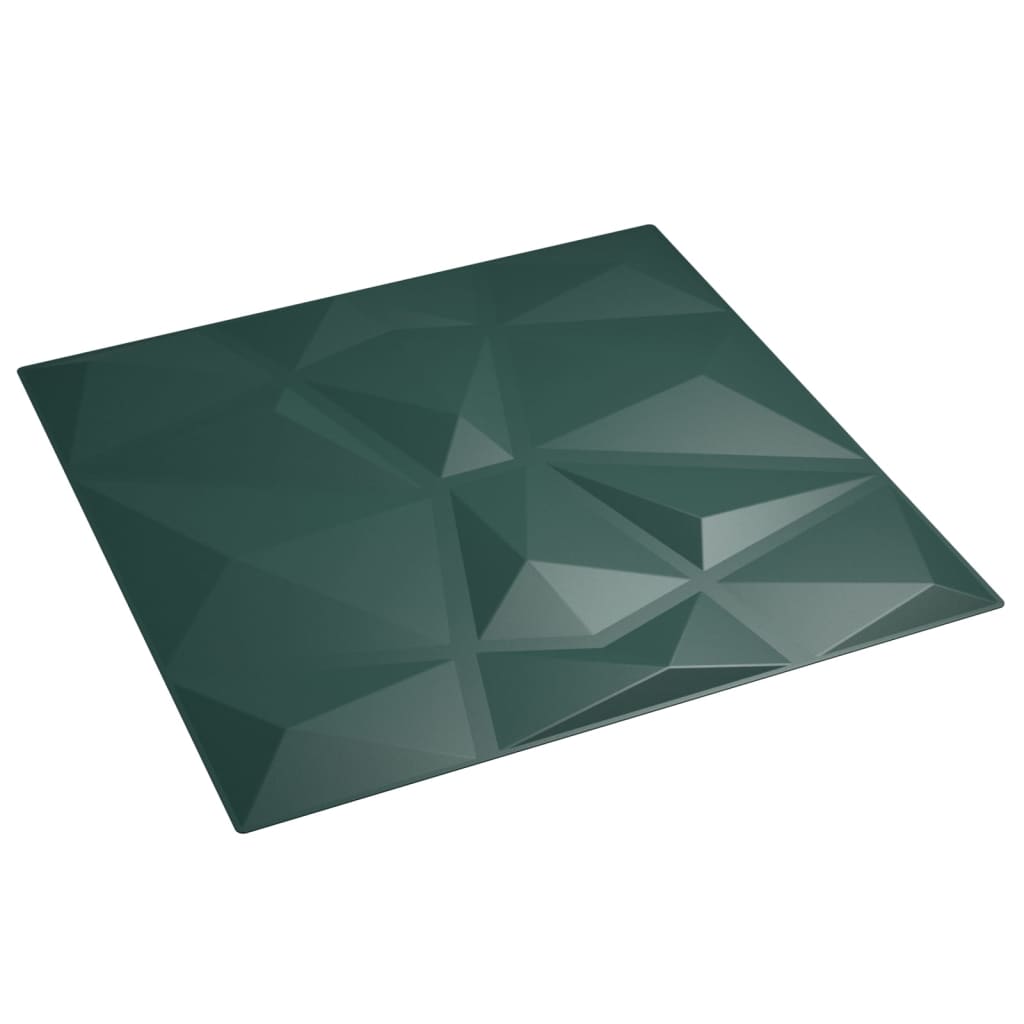 Panouri de perete 48 buc. verde 50x50 cm XPS 12 m² diamant