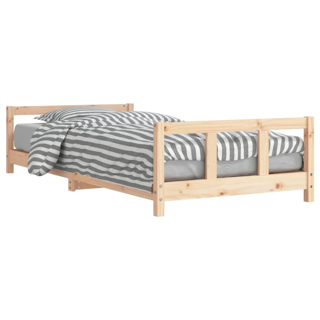 Cadru pat pentru copii, 90x200 cm, lemn masiv de pin