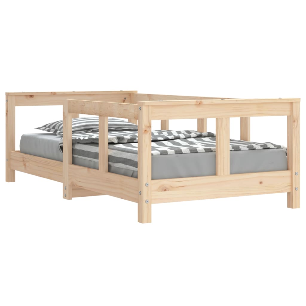 Cadru de pat pentru copii, 70x140 cm, lemn masiv de pin