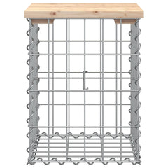 Bancă de grădină, design gabion, 33x31x42 cm, lemn masiv de pin