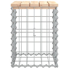 Bancă de grădină, design gabion, 33x31x42 cm, lemn masiv de pin