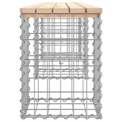 Bancă de grădină, design gabion, 203x31x42cm, lemn masiv de pin