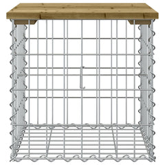 Bancă grădină, design gabion, 43x44x42 cm, lemn pin impregnat