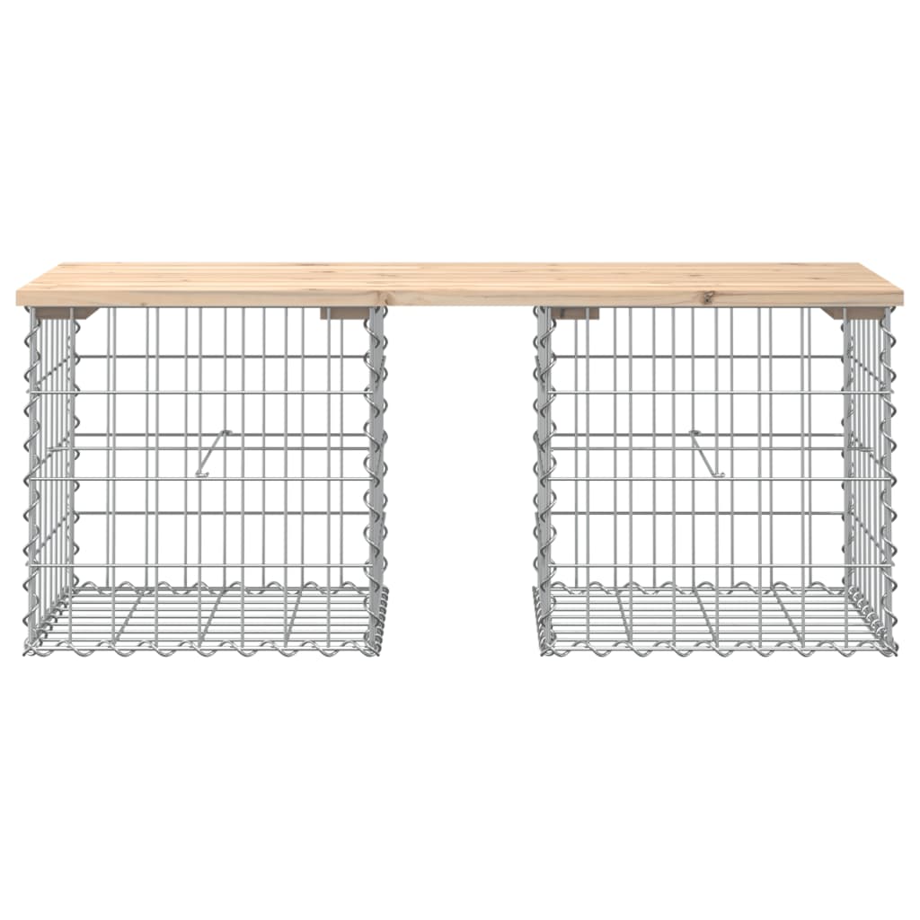 Bancă de grădină, design gabion, 103x44x42cm, lemn masiv de pin