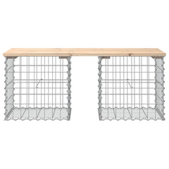 Bancă de grădină, design gabion, 103x44x42cm, lemn masiv de pin