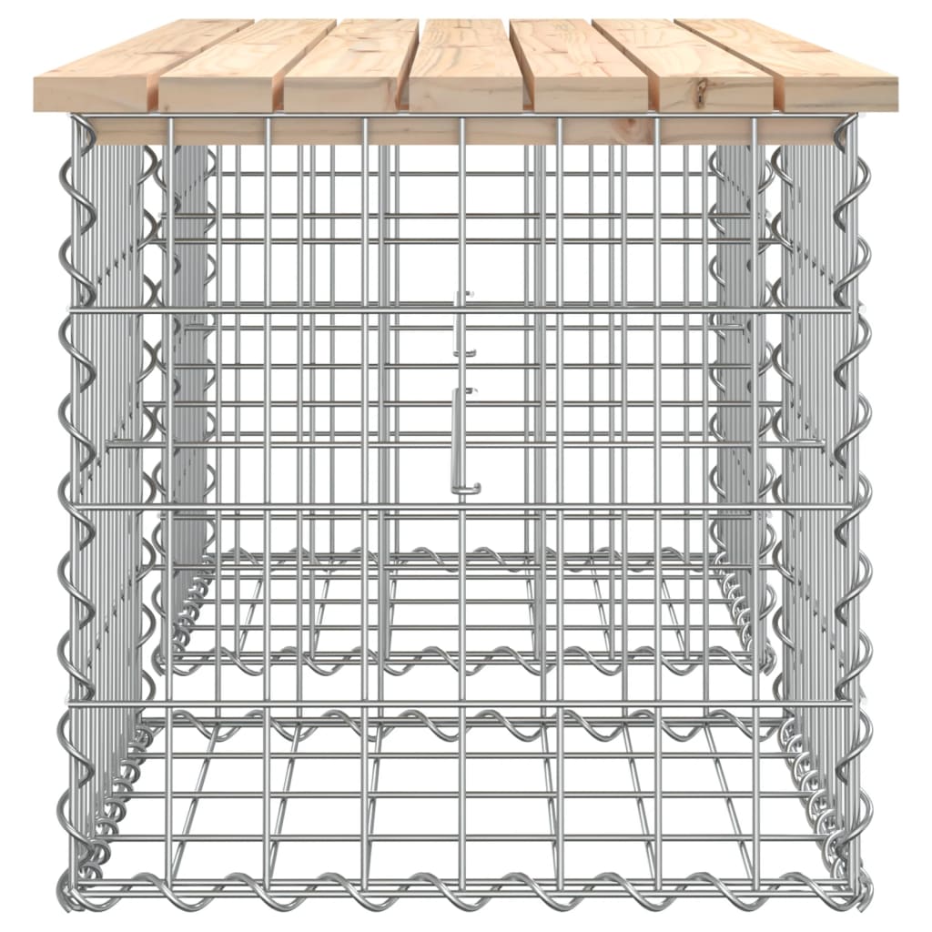 Bancă de grădină, design gabion, 103x44x42cm, lemn masiv de pin