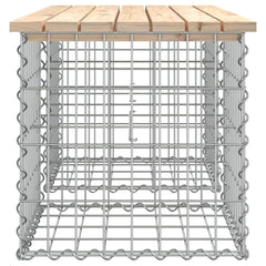 Bancă de grădină, design gabion, 103x44x42cm, lemn masiv de pin