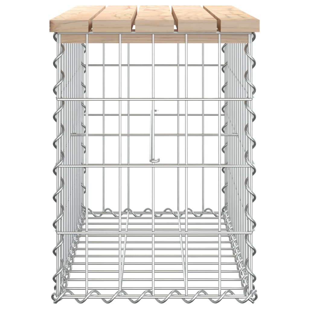 Bancă de grădină, design gabion, 63x31,5x42 cm, lemn masiv pin