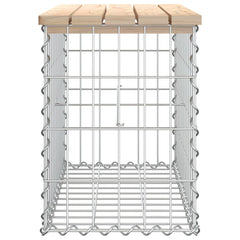 Bancă de grădină, design gabion, 63x31,5x42 cm, lemn masiv pin