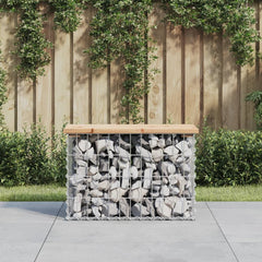 Bancă de grădină, design gabion, 63x31,5x42 cm, lemn masiv pin