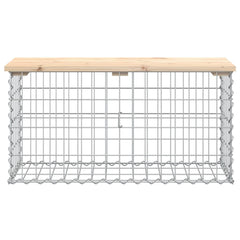 Bancă de grădină, design gabion, 83x31,5x42 cm, lemn masiv pin