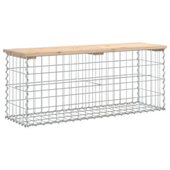 Bancă de grădină, design gabion, 103x31,5x42 cm, lemn masiv pin