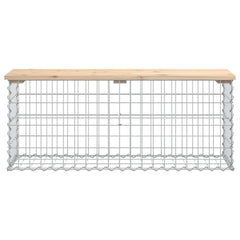 Bancă de grădină, design gabion, 103x31,5x42 cm, lemn masiv pin